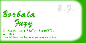 borbala fuzy business card